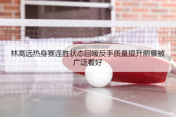 林高远热身赛连胜状态回暖反手质量提升前景被广泛看好